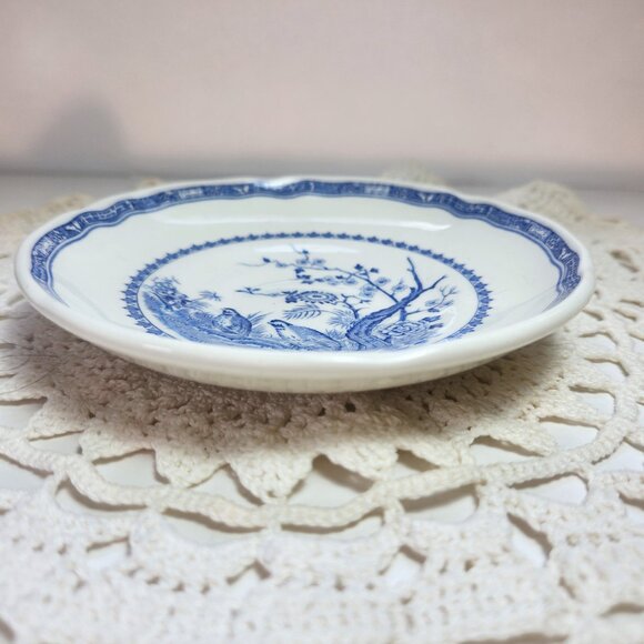Antique Furnivals Saucer 5.5" 1913 Quail Blue RN684771 Made in England - Picture 5 of 7